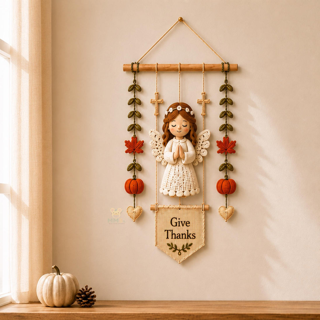 "Faith Hope Love" Christian Crochet Wall Hanging