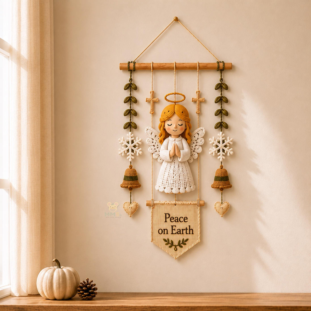 "Faith Hope Love" Christian Crochet Wall Hanging
