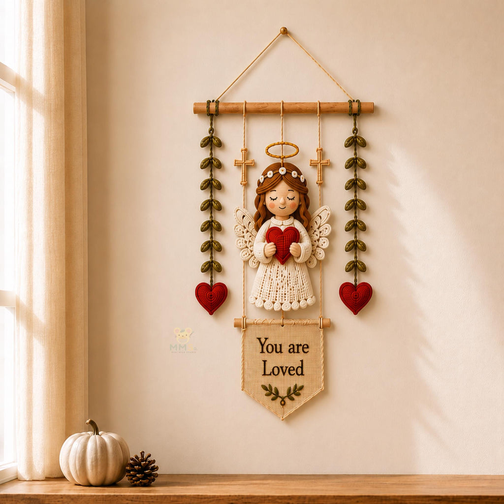 "Blessed Home" Christian Crochet Wall Hanging