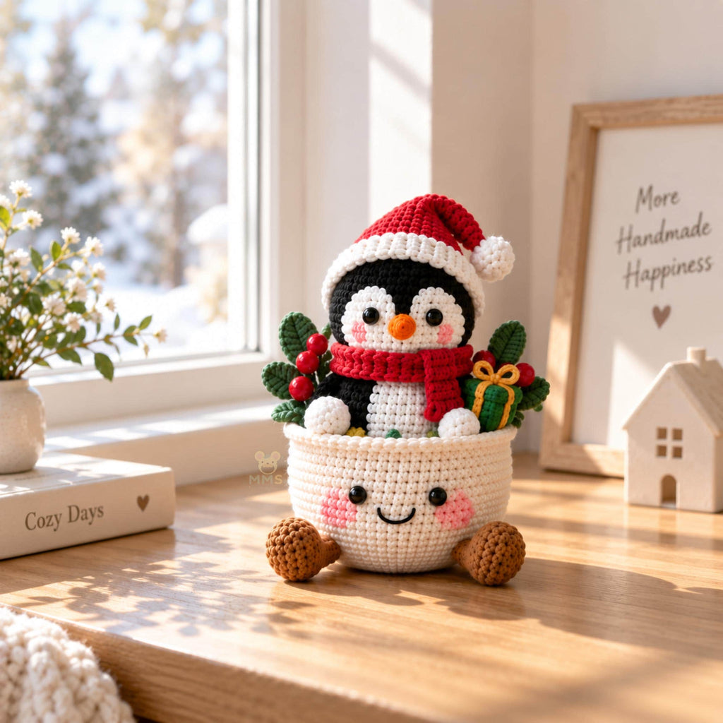 Handmade Christmas Crochet Amigurumi Desk Ornament