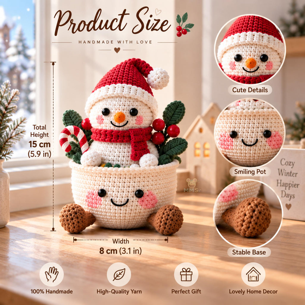 Handmade Christmas Crochet Amigurumi Desk Ornament