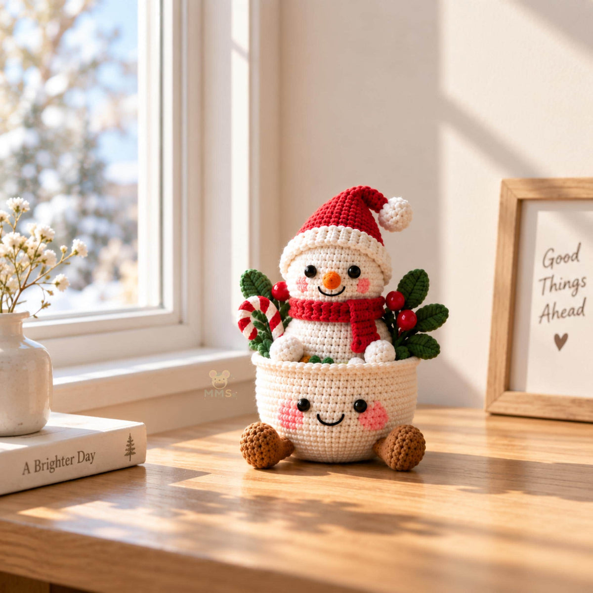 Handmade Christmas Crochet Amigurumi Desk Ornament