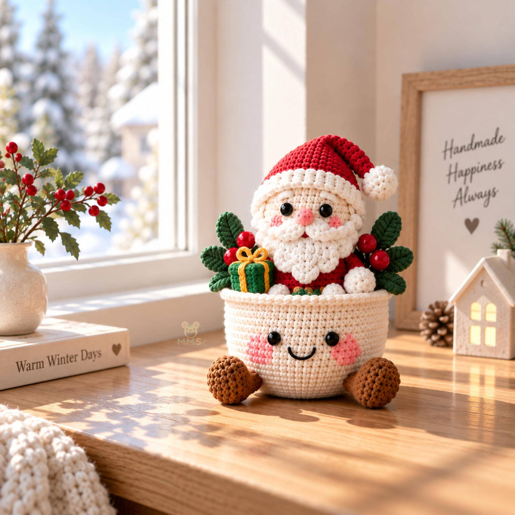 Handmade Christmas Crochet Amigurumi Desk Ornament