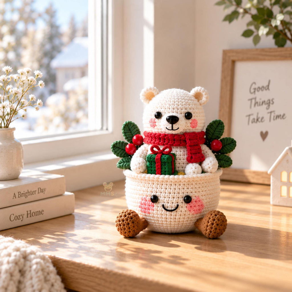 Handmade Christmas Crochet Amigurumi Desk Ornament