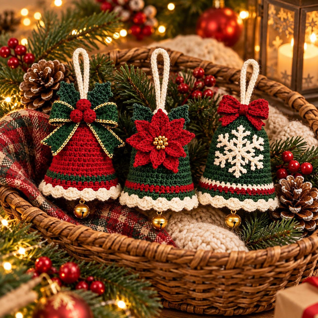 Crochet Christmas Bell Ornament