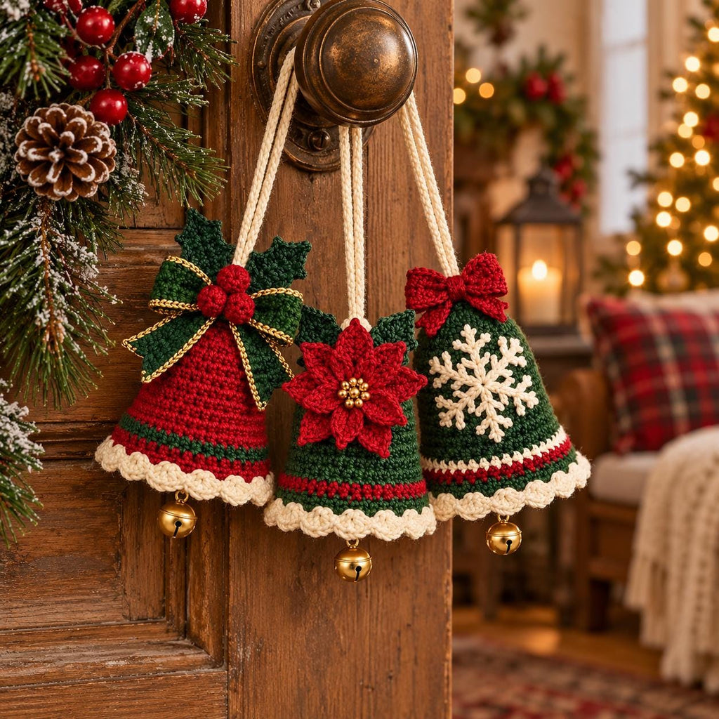 Crochet Christmas Bell Ornament
