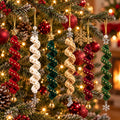 Beaded Spiral Crochet Christmas Ornament