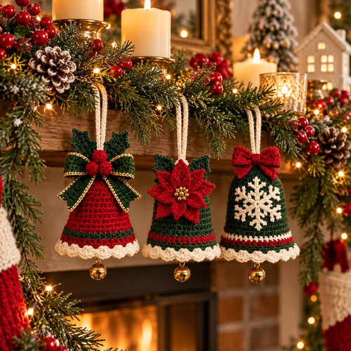 Crochet Christmas Bell Ornament