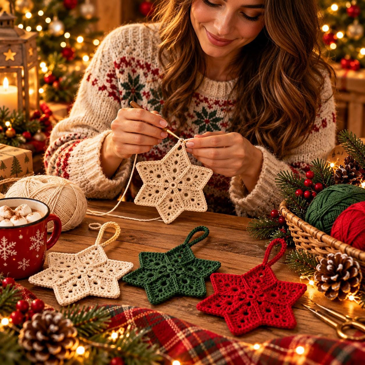 Crochet Christmas Star Ornament