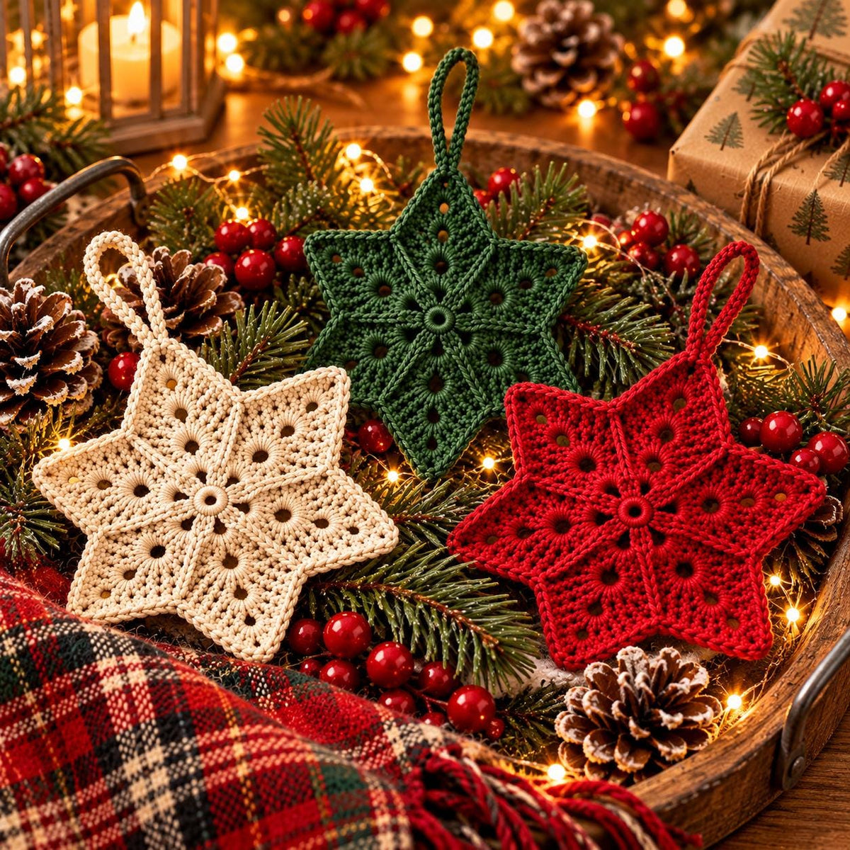 Crochet Christmas Star Ornament