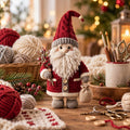 Crochet Santa Christmas Gnome Shelf Decor