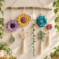 Botanical Crochet Floral Wall Hanging