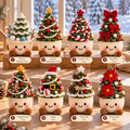 Handmade Crochet Christmas Tree Pot Shelf Decor